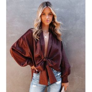 Vici tie blouse size medium